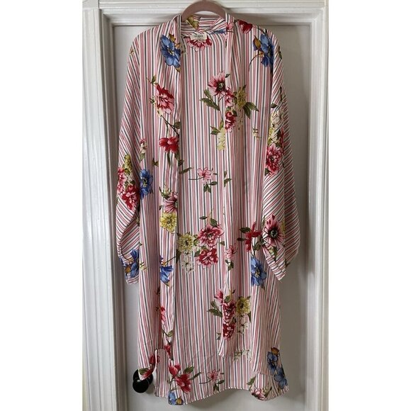 Umgee Floral Striped Kimono Size M/L - Picture 1 of 6
